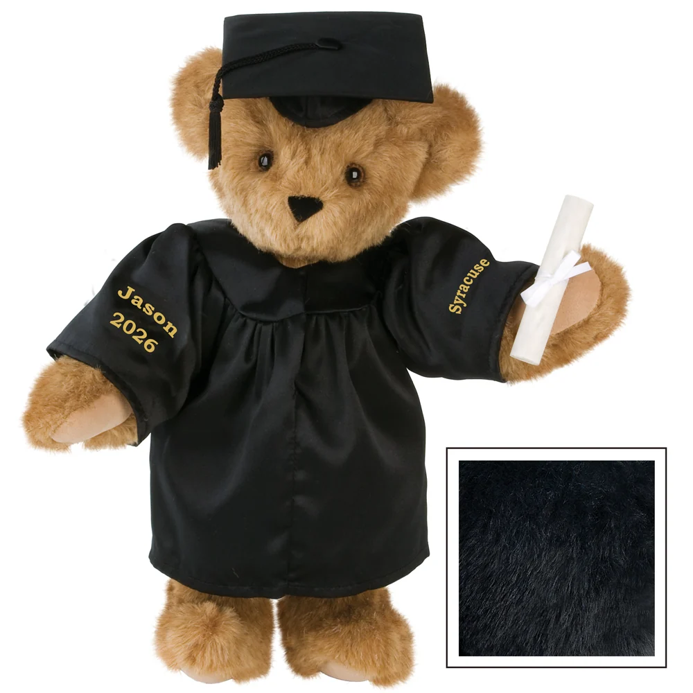 15 In. Graduation Bear in Black Gown - Image 7