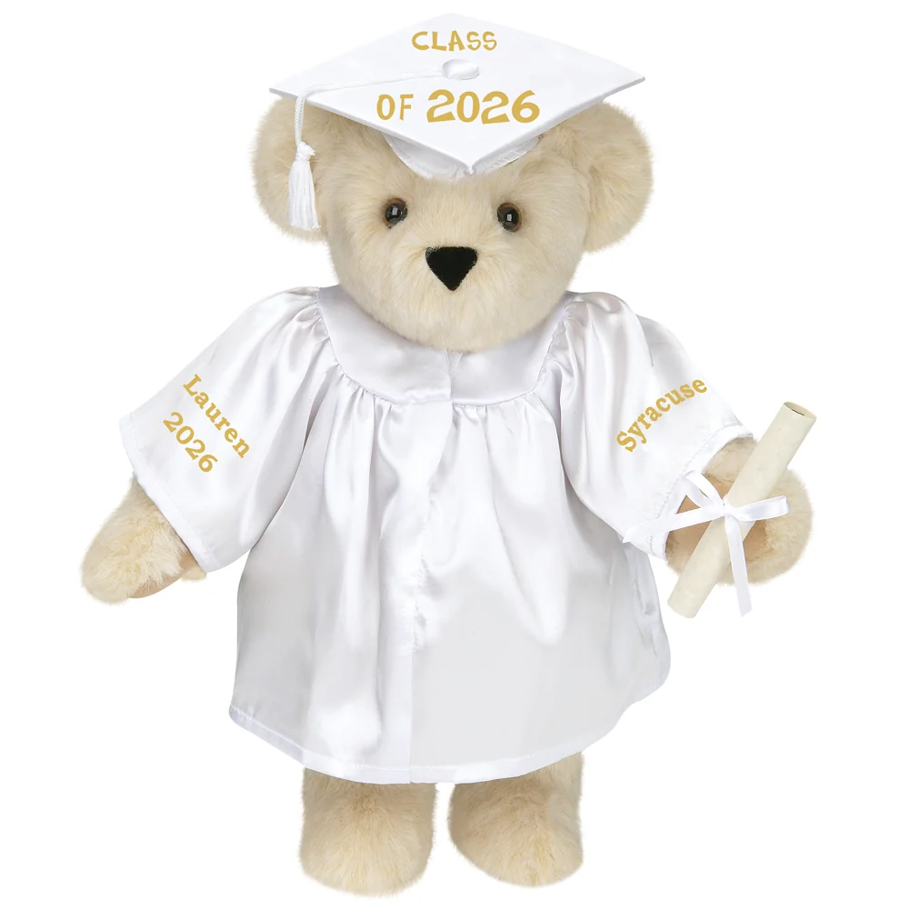 15 In. Class of 2026 Graduation Bear in White Gown - Image 2