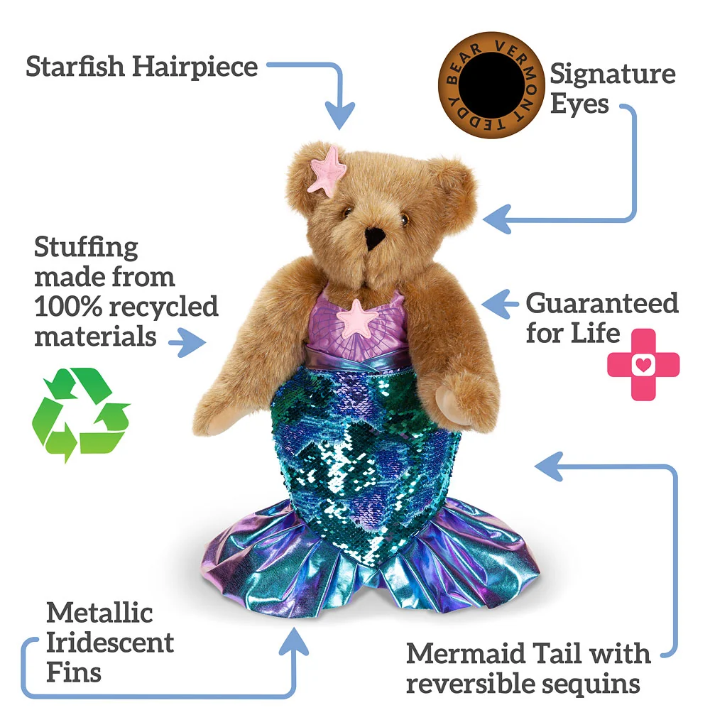 15 In. Mermaid Bear - Image 4