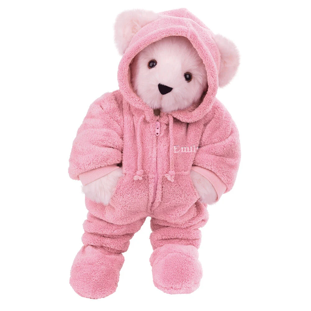 15 In. Hoodie Footie Bear. Pink - Image 7